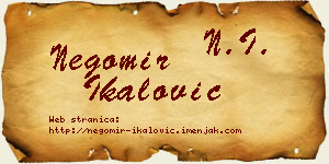 Negomir Ikalović vizit kartica